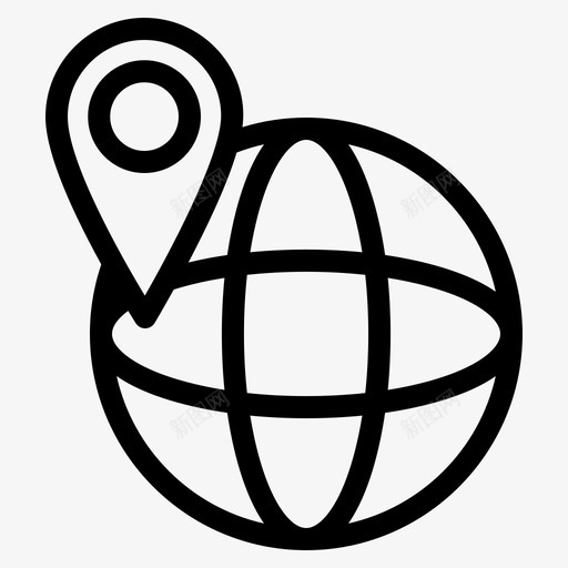 全球旅游世界图标svg_新图网 https://ixintu.com 世界 全球 地图 旅游