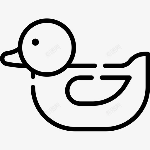 橡胶鸭儿童玩具21直线型图标svg_新图网 https://ixintu.com 儿童玩具21 橡胶鸭 直线型