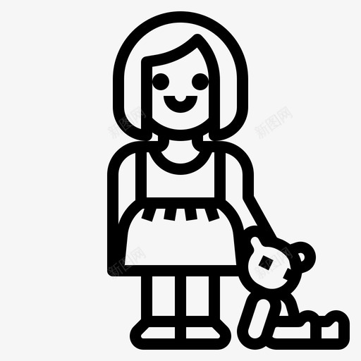 女儿57家直系亲属图标svg_新图网 https://ixintu.com 57家 女儿 直系亲属