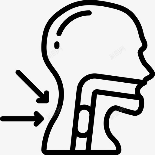 窒息急救3线状图标svg_新图网 https://ixintu.com 急救 窒息 线状