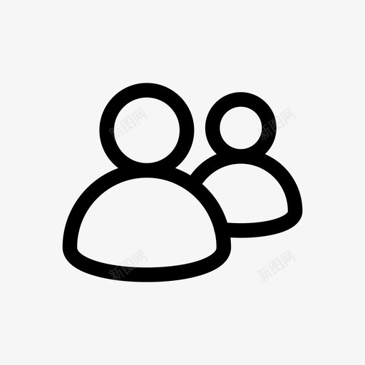 群组头像人物图标svg_新图网 https://ixintu.com 个人资料 人物 头像 手机 概要 网络 群组