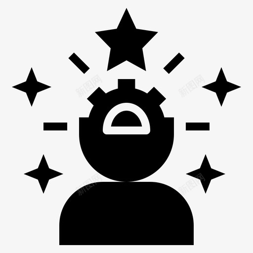 创造性建设性生成性图标svg_新图网 https://ixintu.com 创造性 建设性 思维 成性 生成 脑形 雕文