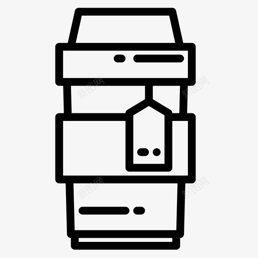 杯茶5直线型图标svg_新图网 https://ixintu.com 杯 直线型 茶5
