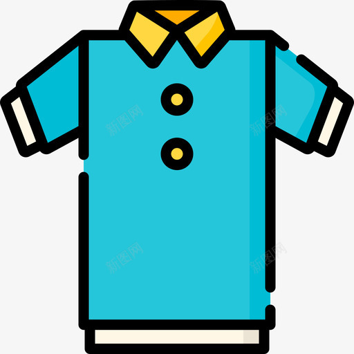Polo衫高尔夫32线性颜色图标svg_新图网 https://ixintu.com Polo衫 线性颜色 高尔夫32