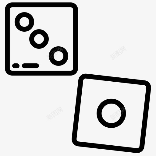 骰子游戏21直线图标svg_新图网 https://ixintu.com 游戏 直线 骰子