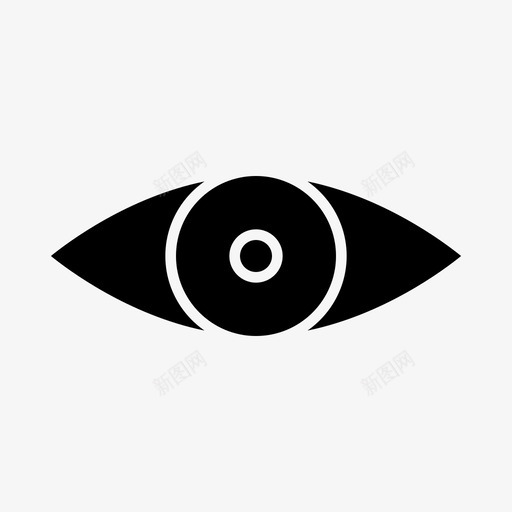 眼看工作字形图标svg_新图网 https://ixintu.com 工作字形 看 眼