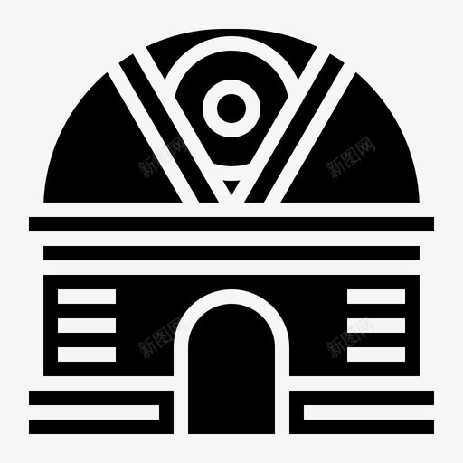 固体航空航天天文台图标svg_新图网 https://ixintu.com 固体 天文台 航空航天