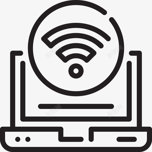 Wifi搜索引擎优化和web10线性图标svg_新图网 https://ixintu.com Wifi web 优化 搜索引擎 线性