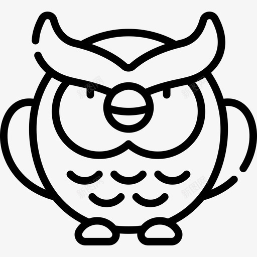 猫头鹰万圣节167直系图标svg_新图网 https://ixintu.com 万圣节167 猫头鹰 直系