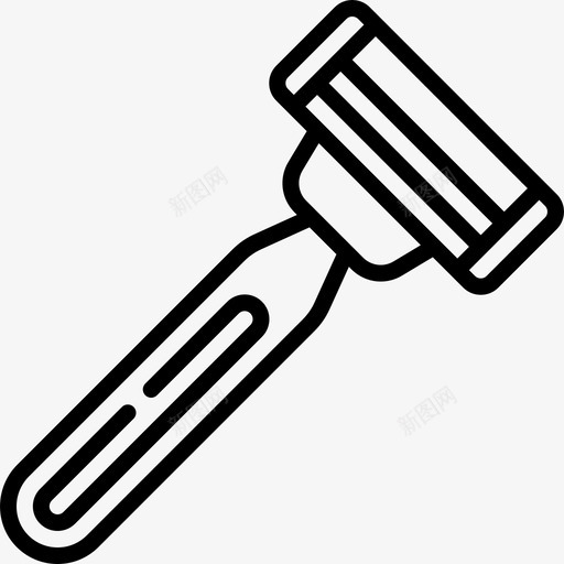 剃须刀身体正7直线型图标svg_新图网 https://ixintu.com 剃须刀 直线型 身体正7