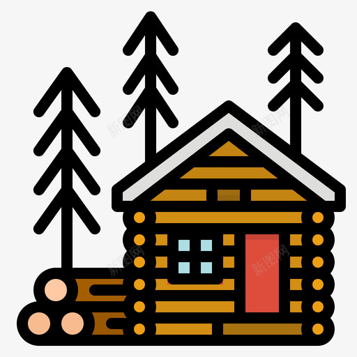 小屋俄罗斯22线性颜色图标svg_新图网 https://ixintu.com 俄罗斯 小屋 线性 颜色