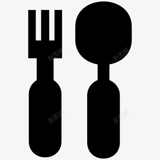 餐具套装食物叉子图标svg_新图网 https://ixintu.com 厨房 叉子 套装 食物 餐具 餐厅
