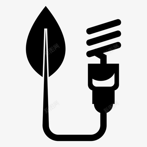 绿色电力生态电力图标svg_新图网 https://ixintu.com 环境 生态 电力 绿色电力 能源