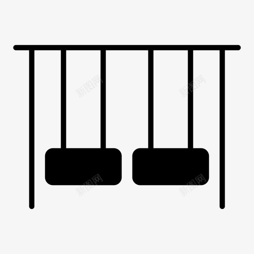 秋千娱乐摇篮图标svg_新图网 https://ixintu.com 公园 娱乐 摇篮 游戏 秋千 野餐 雕文