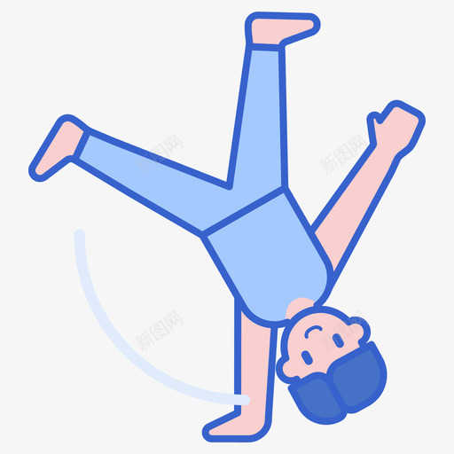 空翻马戏团76线性颜色图标svg_新图网 https://ixintu.com 空翻 线性颜色 马戏团76