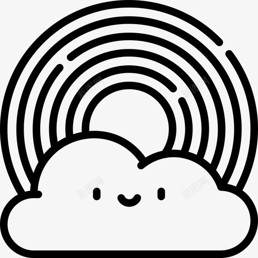 彩虹天气257线性图标svg_新图网 https://ixintu.com 天气257 彩虹 线性