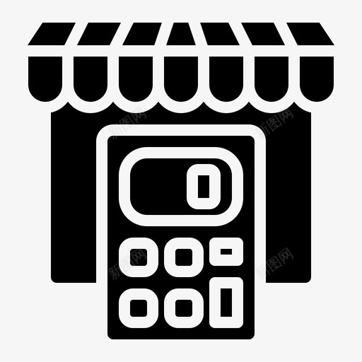 购物计算器工具实心图标svg_新图网 https://ixintu.com 实心 计算器工具 购物