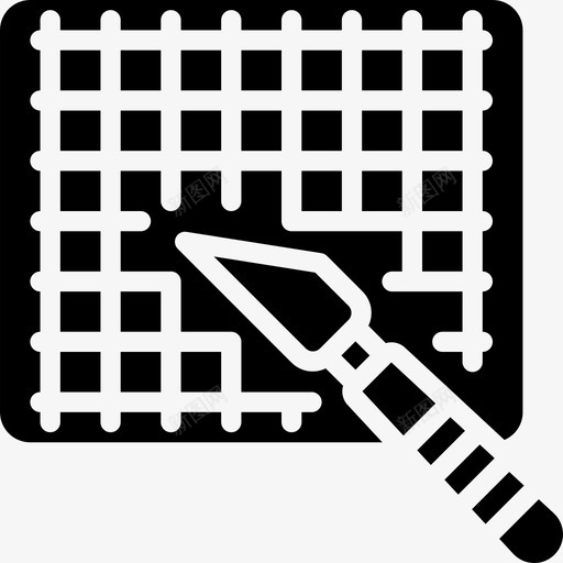 切割垫文具57填充图标svg_新图网 https://ixintu.com 切割 填充 文具