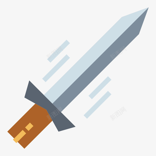 剑武器9扁平图标svg_新图网 https://ixintu.com 扁平 武器