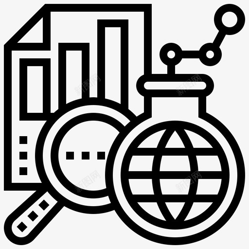 研究统计分析1线性图标svg_新图网 https://ixintu.com 研究 线性 统计分析1
