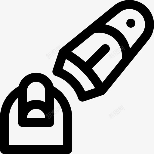 指甲钳卫生常规12线性图标svg_新图网 https://ixintu.com 卫生常规12 指甲钳 线性