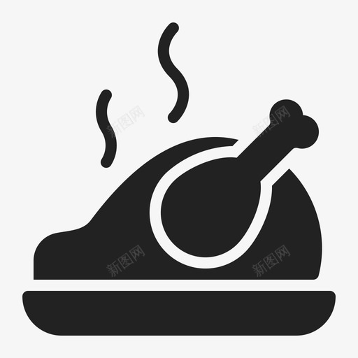 鸡肉食品烤鸡图标svg_新图网 https://ixintu.com 烤鸡 铭文 食品 食品饮料 鸡肉