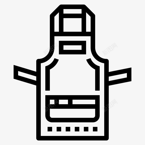 围裙烧烤派对6直线型图标svg_新图网 https://ixintu.com 围裙 派对 烧烤 直线 线型
