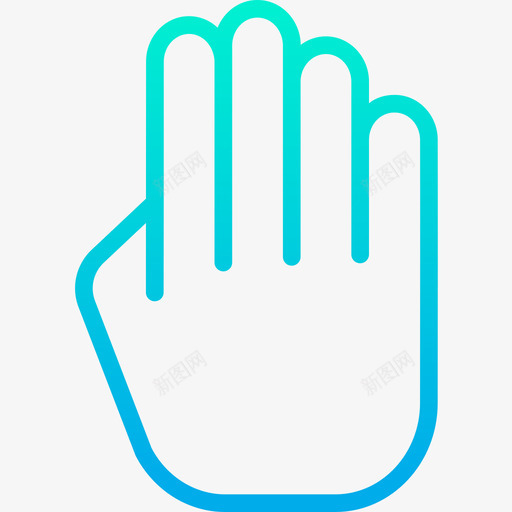 四手势8渐变图标svg_新图网 https://ixintu.com 手势 渐变