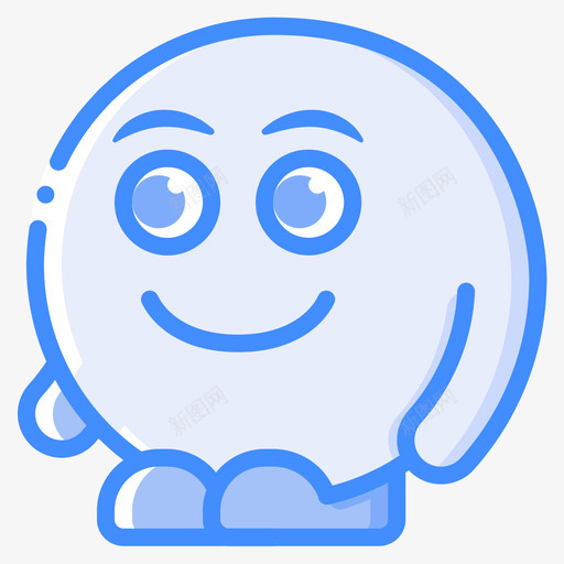 微笑表情1蓝色图标svg_新图网 https://ixintu.com 微笑 蓝色 表情