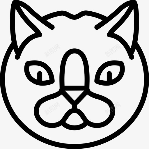胖乎乎的猫化身3直线型图标svg_新图网 https://ixintu.com 化身 直线 线型 胖乎乎