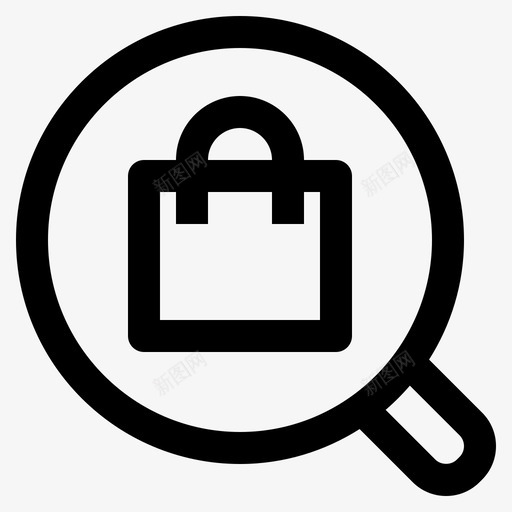 搜索查找市场图标svg_新图网 https://ixintu.com 商店 市场 搜索 查找 购物