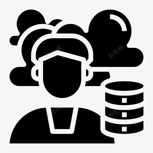 客户服务云系统固态图标svg_新图网 https://ixintu.com 固态 客户服务 系统