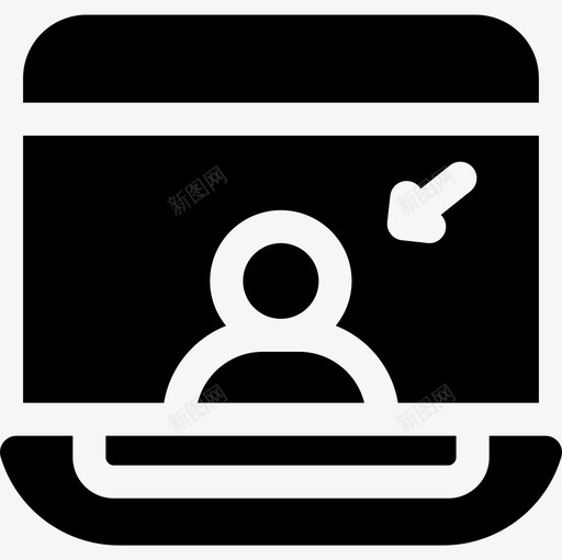 视频会议营销和增长8已填充图标svg_新图网 https://ixintu.com 填充 增长 营销 视频会议