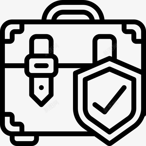 公文包保险38直线型图标svg_新图网 https://ixintu.com 保险 公文包 直线 线型