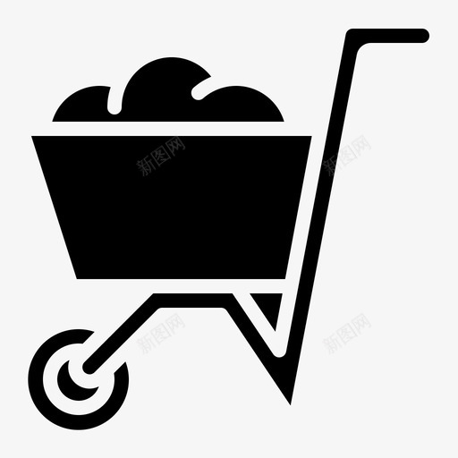 手推车施工161填料图标svg_新图网 https://ixintu.com 填料 手推车 施工
