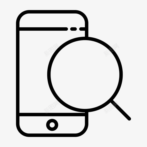 搜索移动应用程序15概述图标svg_新图网 https://ixintu.com 应用程序 搜索 概述 移动
