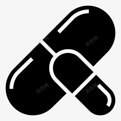 药丸生物工程31字形图标svg_新图网 https://ixintu.com 字形 生物工程 药丸