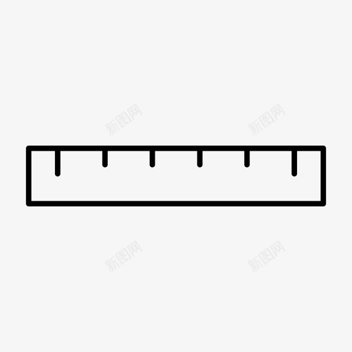 尺子基础学习图标svg_新图网 https://ixintu.com 基础 学习 学校 尺子