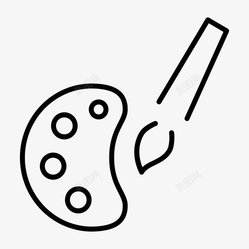 画板艺术画笔图标svg_新图网 https://ixintu.com 流行 画板 画笔 艺术 颜色