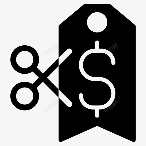 折扣削减块图标svg_新图网 https://ixintu.com 削减 折扣 片段 营销 部分