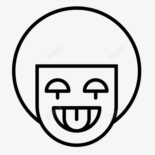 男孩厚脸皮哭图标svg_新图网 https://ixintu.com 1行 厚脸皮 男孩 舌头 表情