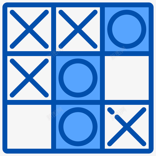 井字游戏24蓝色图标svg_新图网 https://ixintu.com 井字 游戏 蓝色