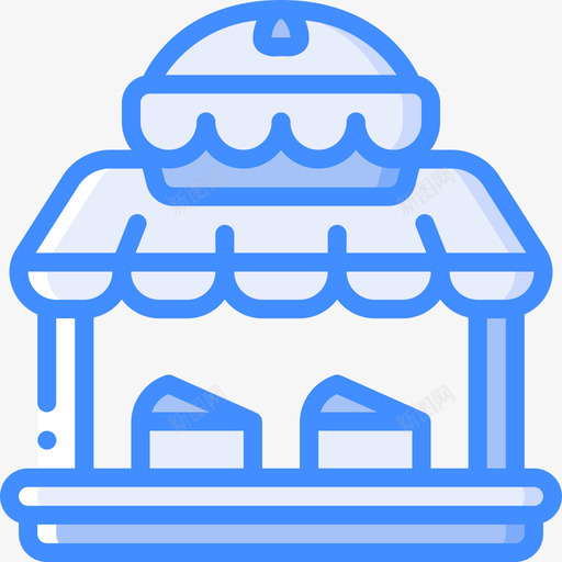 面包店市场65蓝色图标svg_新图网 https://ixintu.com 市场 蓝色 面包店