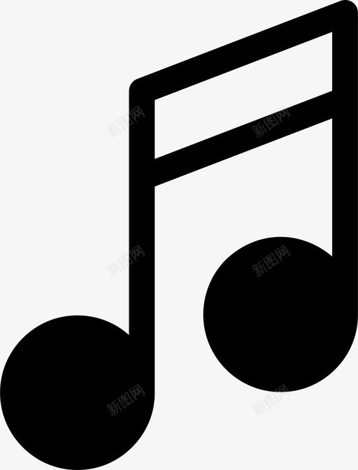 音符乐曲音乐控制面板图标svg_新图网 https://ixintu.com 乐曲 音乐控制面板图标 音符