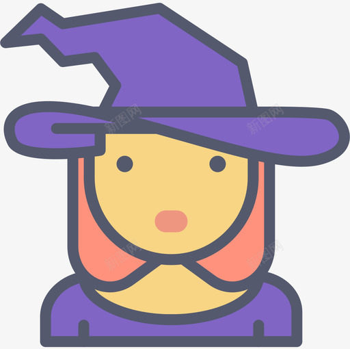 女巫幻想14线性颜色图标svg_新图网 https://ixintu.com 女巫 幻想14 线性颜色