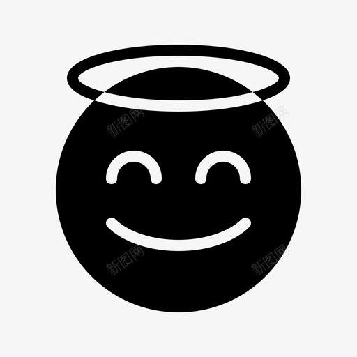 天使表情符号神圣图标svg_新图网 https://ixintu.com 善良 天使 神圣 符号 表情