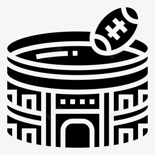 体育场美式足球23字形图标svg_新图网 https://ixintu.com 体育场 字形 美式 足球