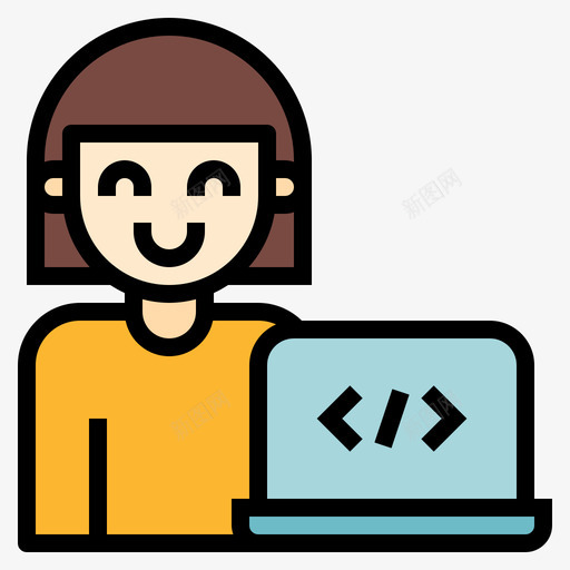 开发者软件开发3线性颜色图标svg_新图网 https://ixintu.com 开发者 线性 软件开发 颜色