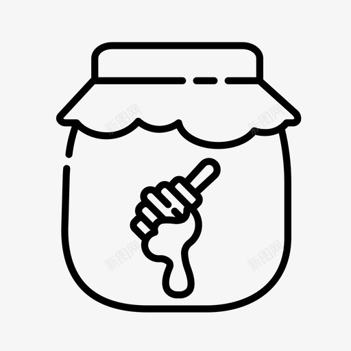 蜂蜜甜点蜂蜜罐图标svg_新图网 https://ixintu.com 像素 咖啡 完美 甜品 甜点 茶会 蜂蜜 蜜罐