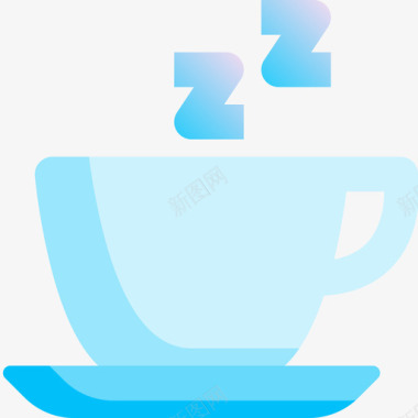 茶晚安2蓝色图标图标